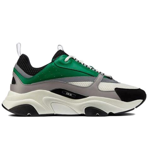 B22 Sneaker White and Green Technical Mesh with Black and 